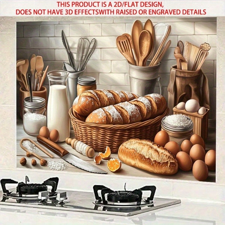 Kitchen Baking Cabinet - 2D Self Adhesive PVC Wall Decal