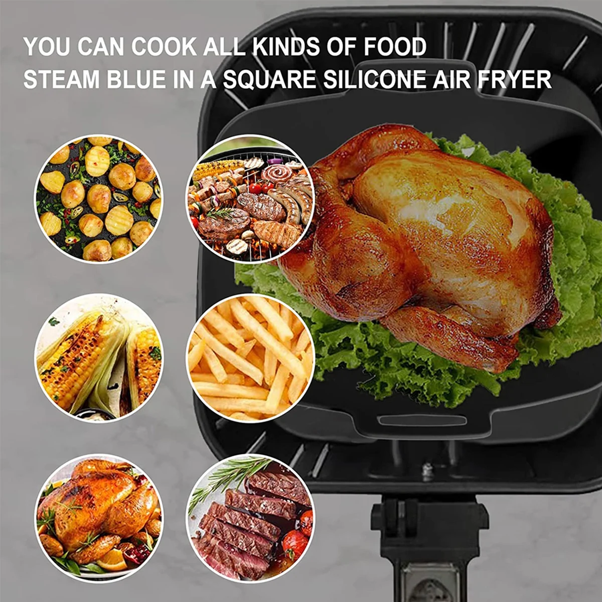 2Pcs Air Fryer Silicone Liner  - đánh giá và giá Kitchen Oven Baking Pans