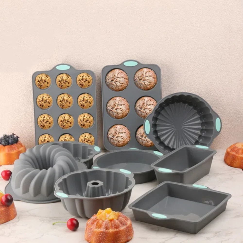 Silicone Cake Molds Heat Resis - đánh giá và giá Kitchen Oven Baking Pans