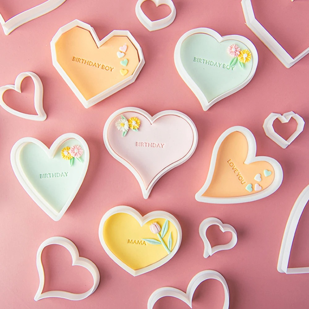 Heart Cookie Cutters Mold 3D C - đánh giá và giá Kitchen Baking Cake