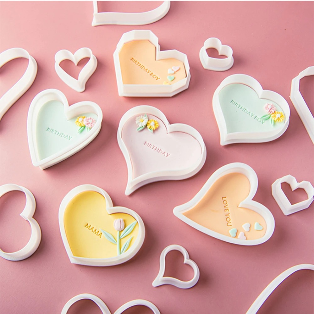 Heart Cookie Cutters Mold 3D C - đánh giá và giá Kitchen Baking Cake