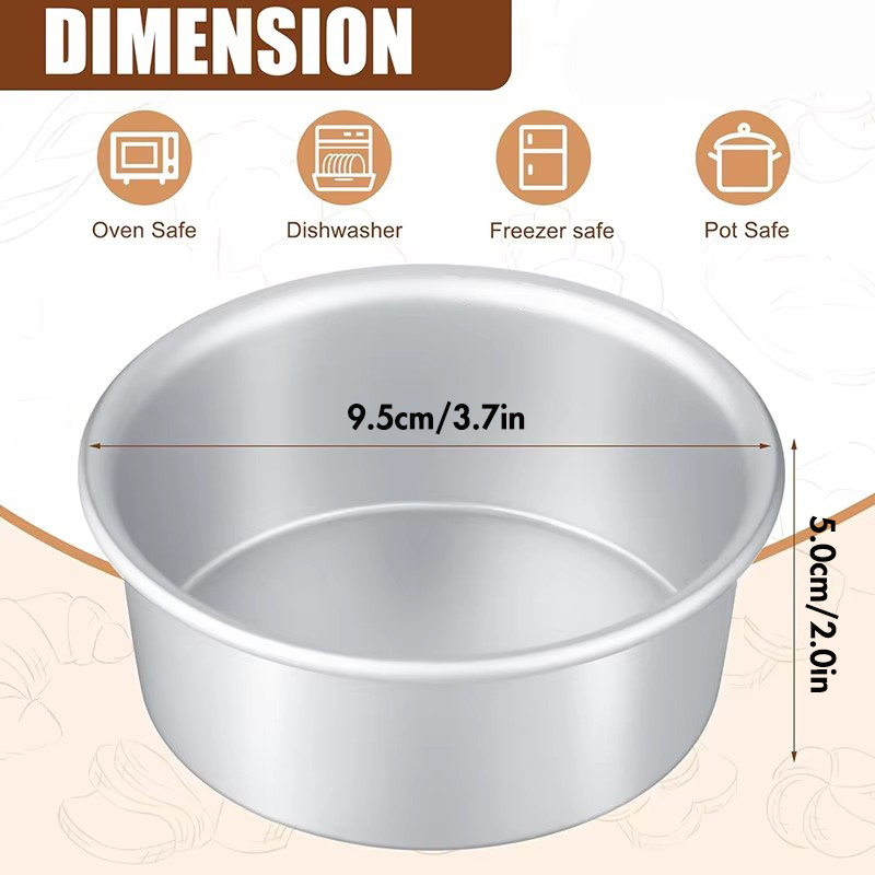 6/12Pcs Aluminum Mini Cake Pan - đánh giá và giá Kitchen Baking Pan Set