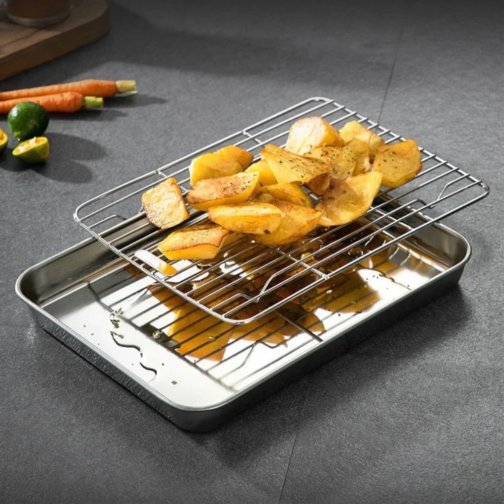 Portable Non-Stick Stainless S - đánh giá và giá Kitchen Oven Baking Pans