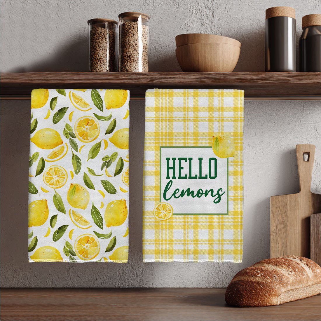 2Pcs, Yellow and White Checker - đánh giá và giá Kitchen Baking Necessities