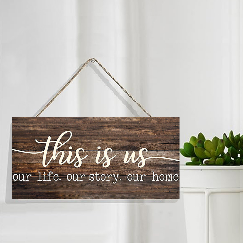Rustic This is us Wall Hanging - đánh giá và giá Kitchen Baking Cabinet