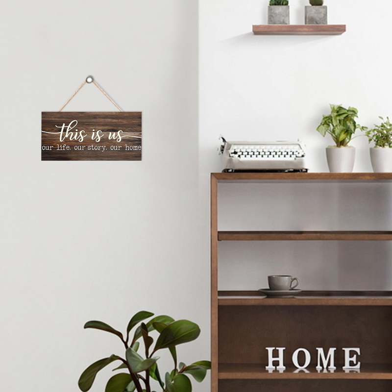 Rustic This is us Wall Hanging - đánh giá và giá Kitchen Baking Cabinet