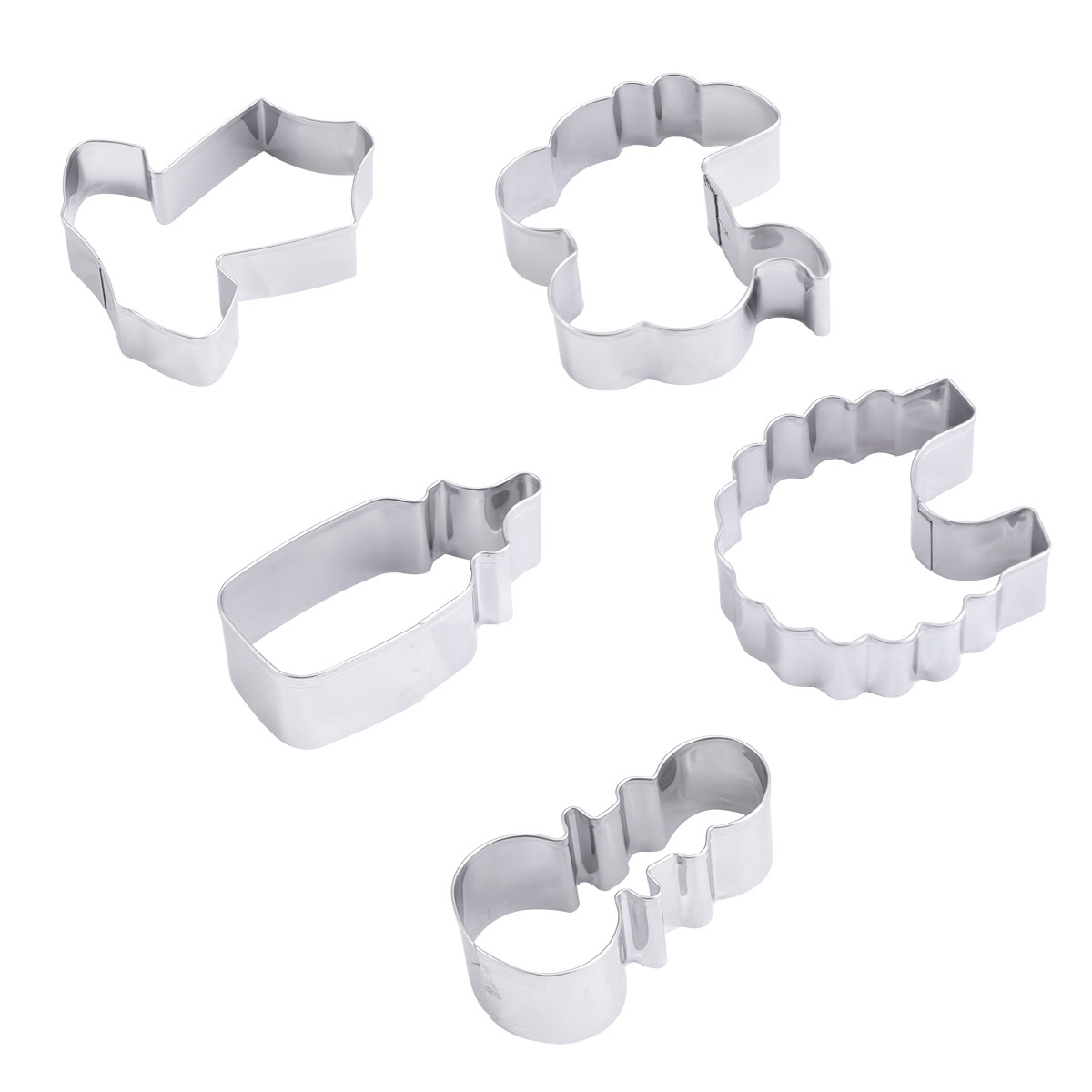 5Pcs Cookie Cutter Set Stainle - đánh giá và giá Kitchen Baking Cake