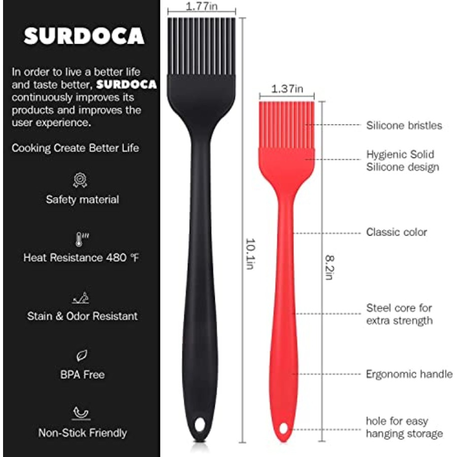 Silicone Pastry Basting Brush  - đánh giá và giá Kitchen Baking Brush