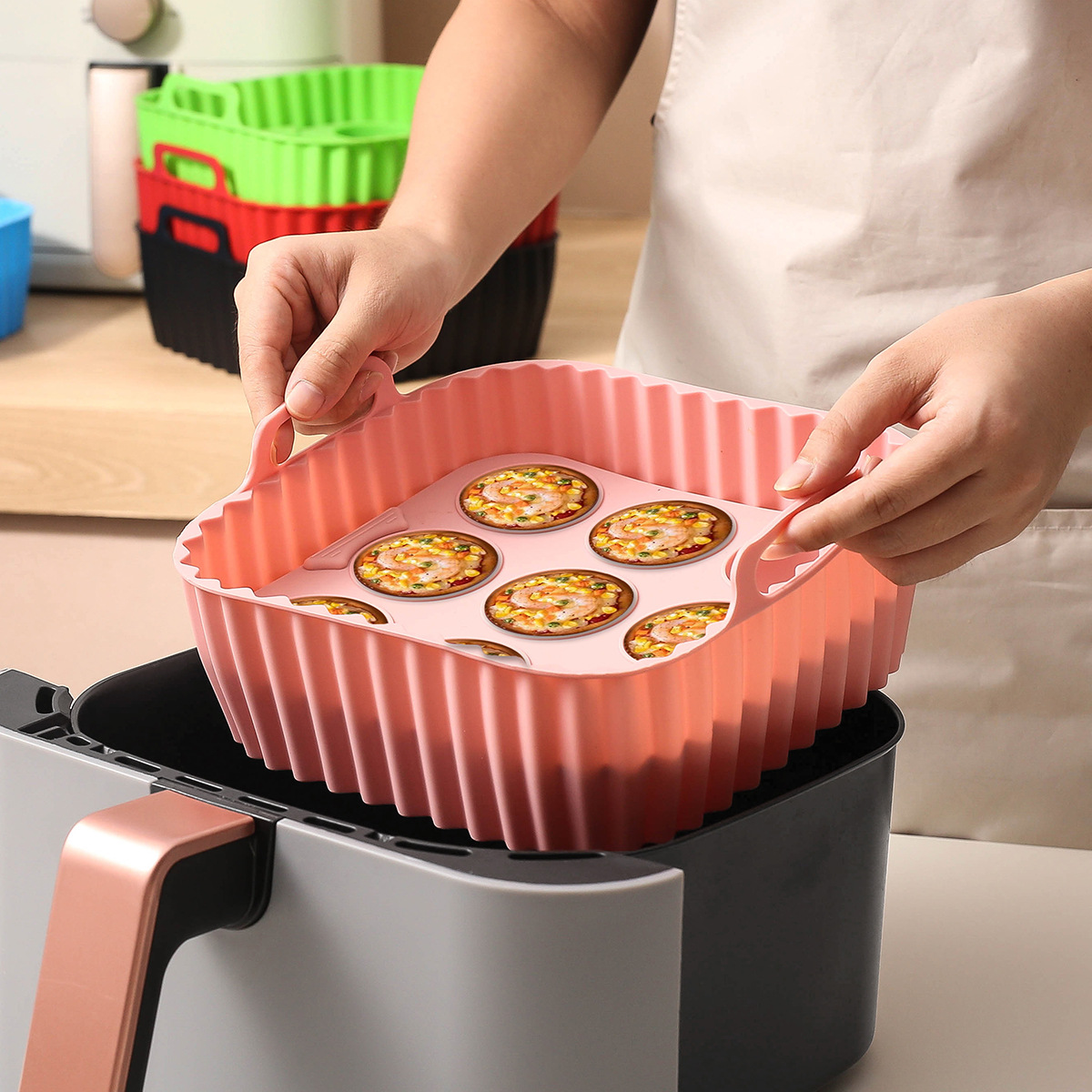 2pcs Silicone Air Fryer Liners - đánh giá và giá Kitchen Baking Pan Set
