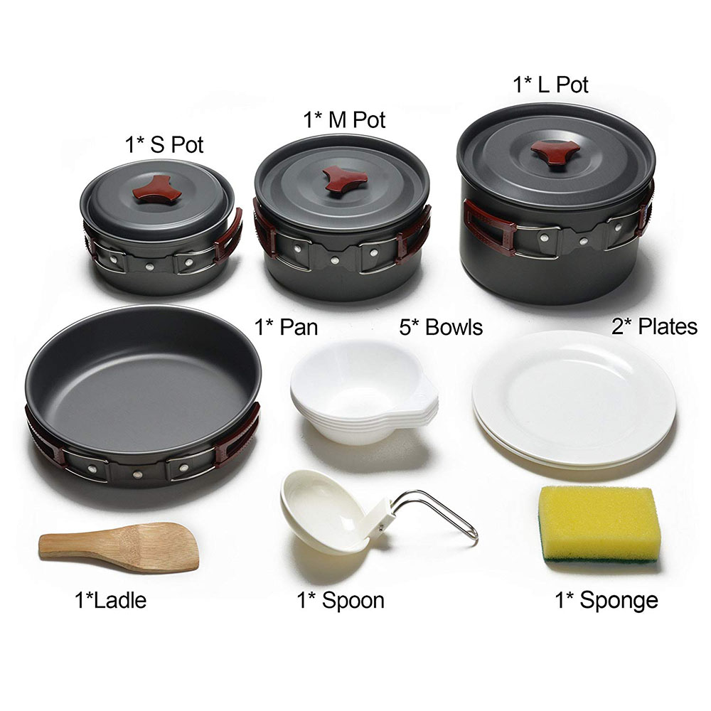 Outdoor Camping Cookware Kit N - đánh giá và giá Kitchen Baking Pan Set