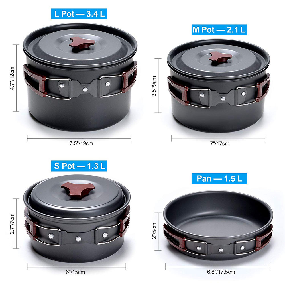 Outdoor Camping Cookware Kit N - đánh giá và giá Kitchen Baking Pan Set