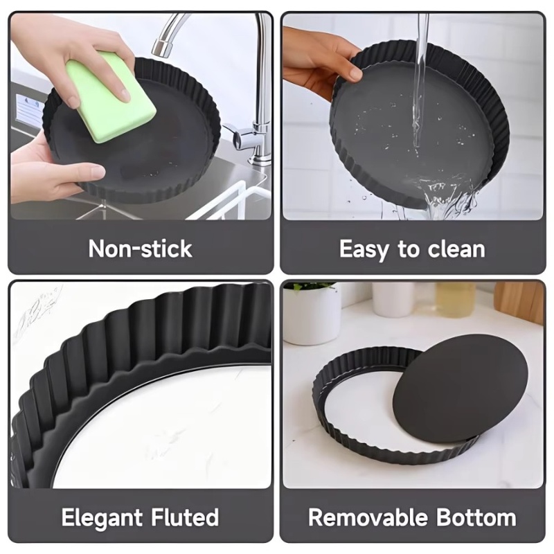 1pc Removable Bottom Fluted Ta - đánh giá và giá Kitchen Oven Baking Pans